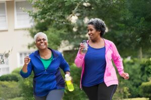 2 women walking