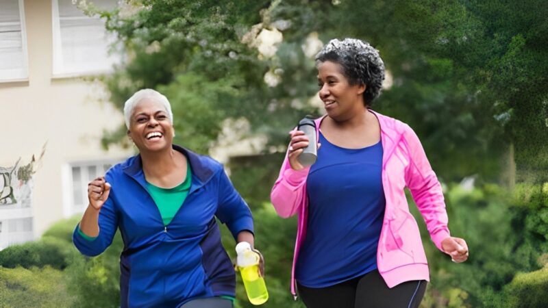 2 women walking